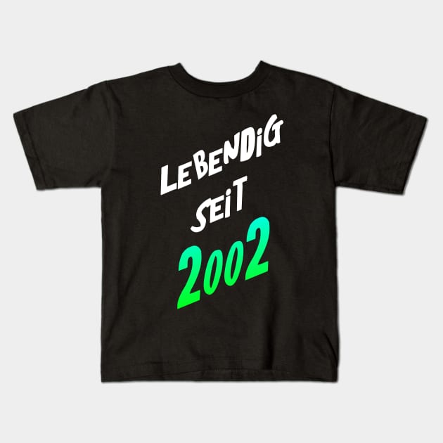 born 2002 birthday present Kids T-Shirt by Johnny_Sk3tch